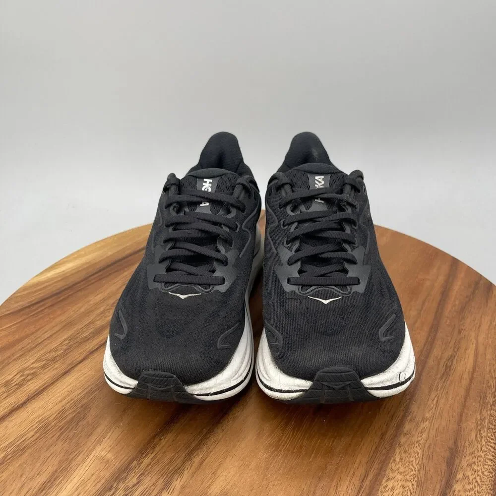 Hoka One One Clifton 10 Shoes Womens Size 8 B Black Running Comfort Walking Gym